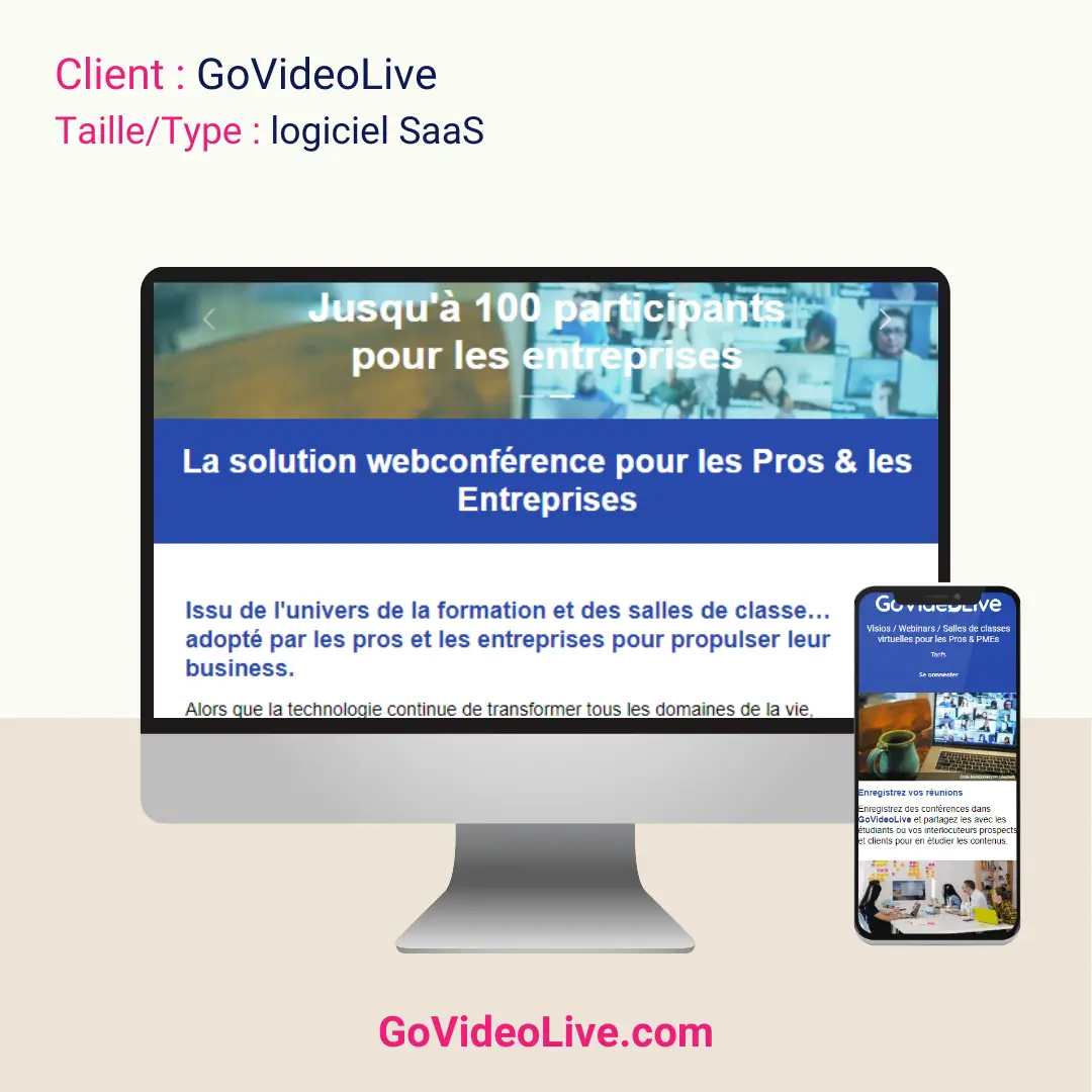 Exemple client 72heureschrono.com : Govideolive.com